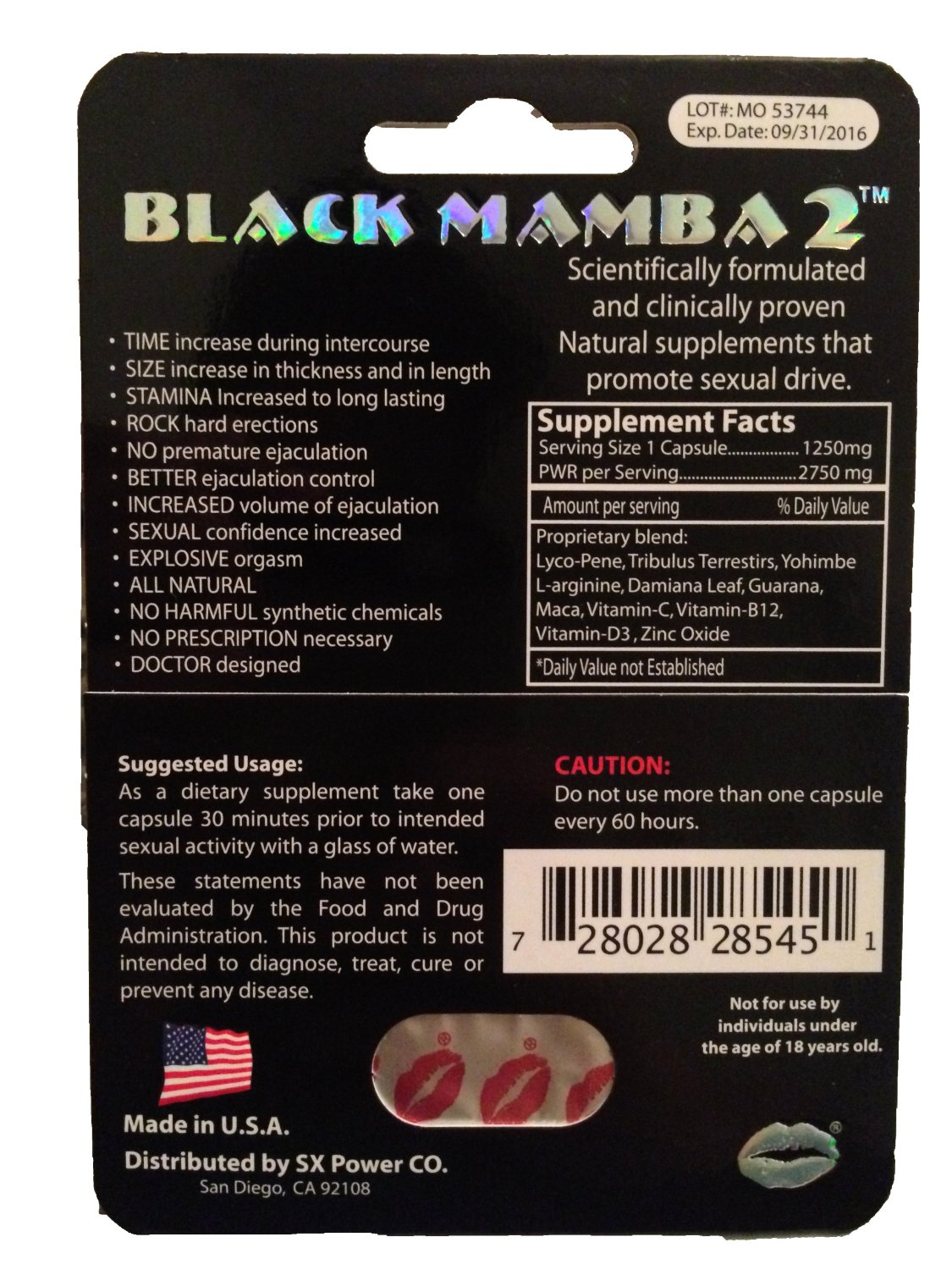 Состав Generic Black Mamba 2 Premium