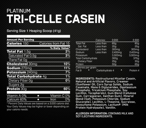 Optimum Nutrition Platinum Tri-Celle Casein 